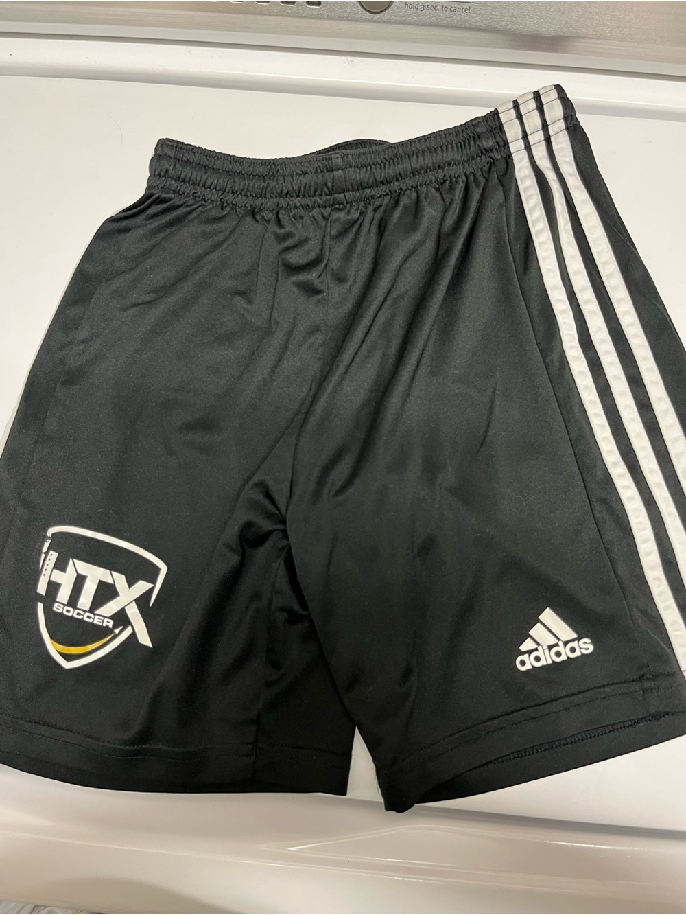Adidas Boys Black Soccer Shorts with HTX Logo
